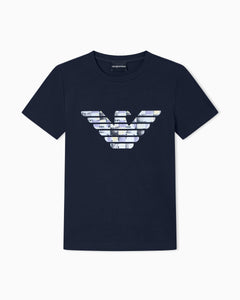 Emporio Armani T-shirt regular fit in lightweight stretch cotton jersey