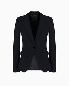 Emporio Armani Single-breasted cady crêpe blazer