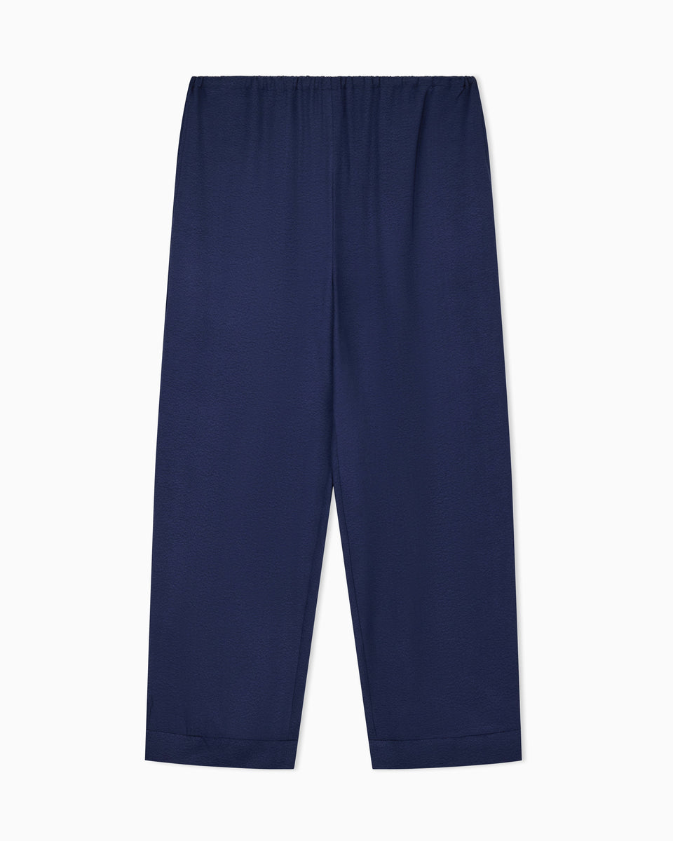 Emporio Armani flowing micro leopard spot jacquard trousers