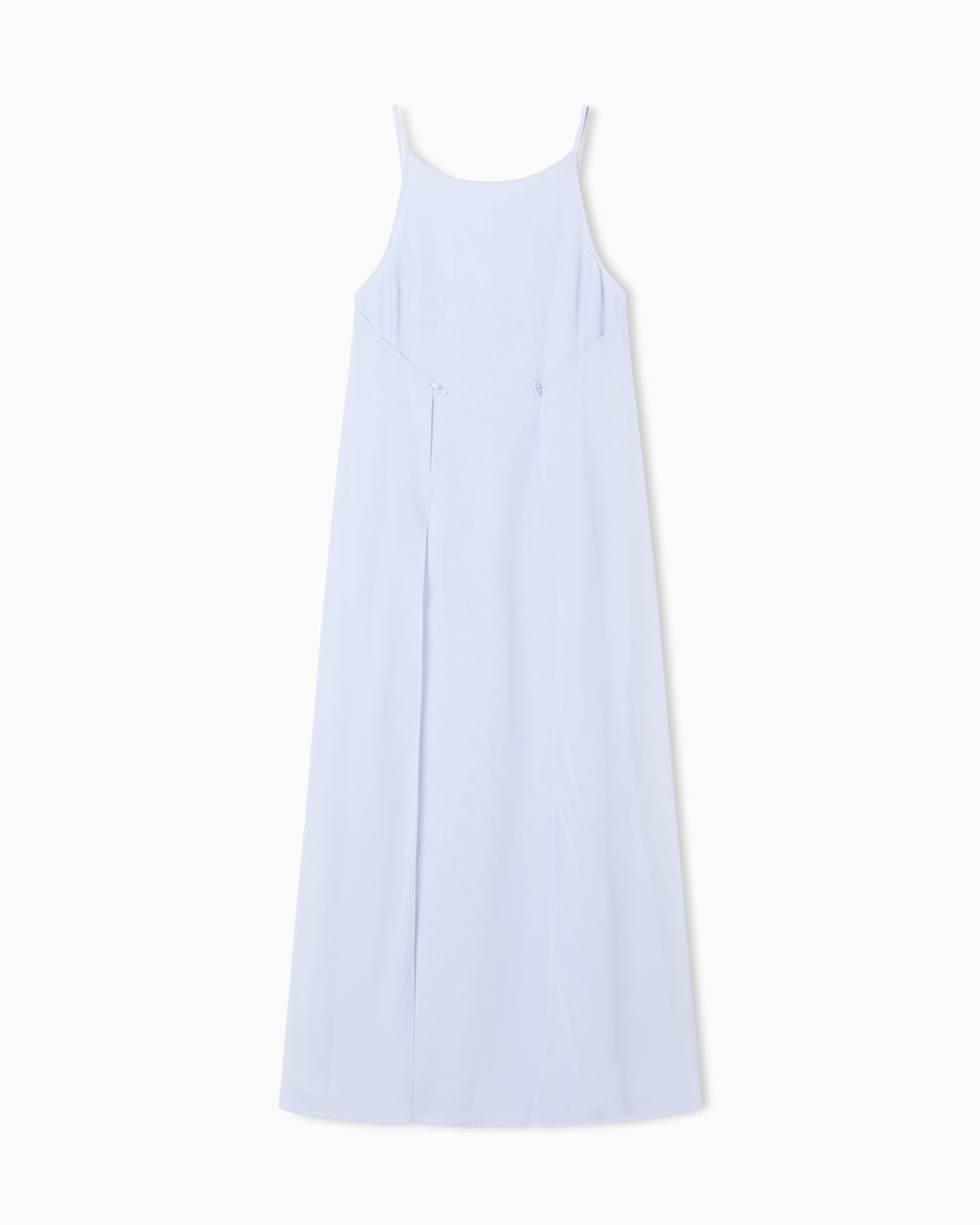 Emporio Armani Long, technical georgette dress