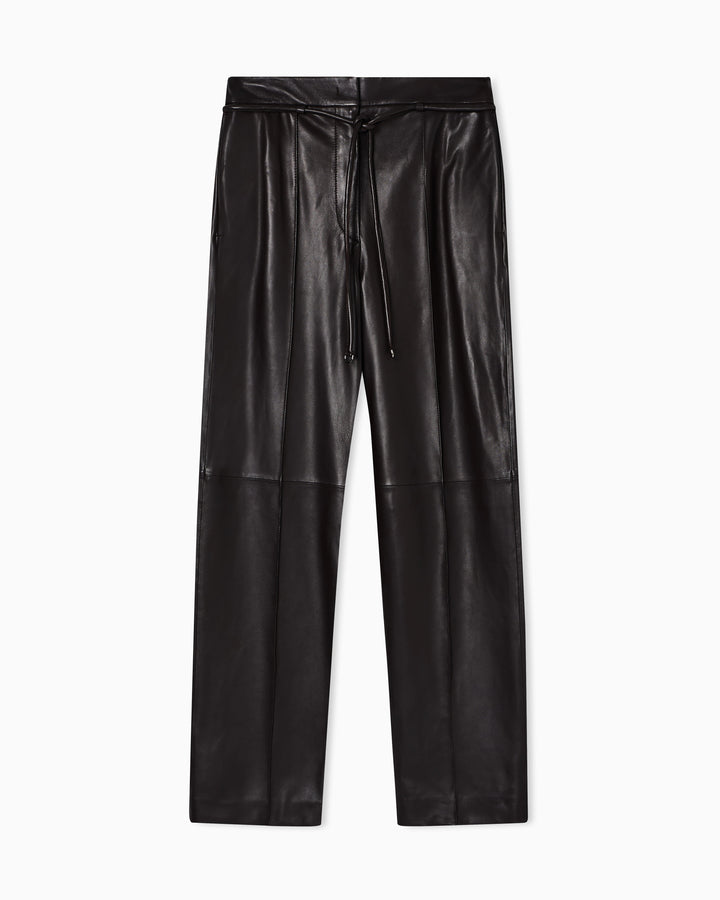 Emporio Armani glove-quality lambskin nappa leather trousers