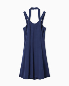 Emporio Armani flowing micro leopard spot jacquard dress