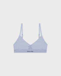 Signature Logo Mini Sports Bra - Faded Blue/White