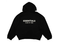 Fear Of God Essentials Fleece Hoodie (Fw24) Black