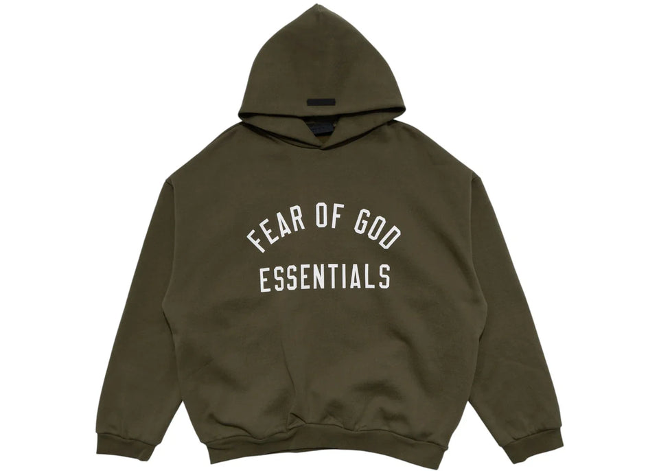 Fear Of God Essentials Fleece Hoodie Military