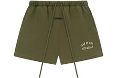 Fear of God Essentials Fleece Soccer Shorts Military