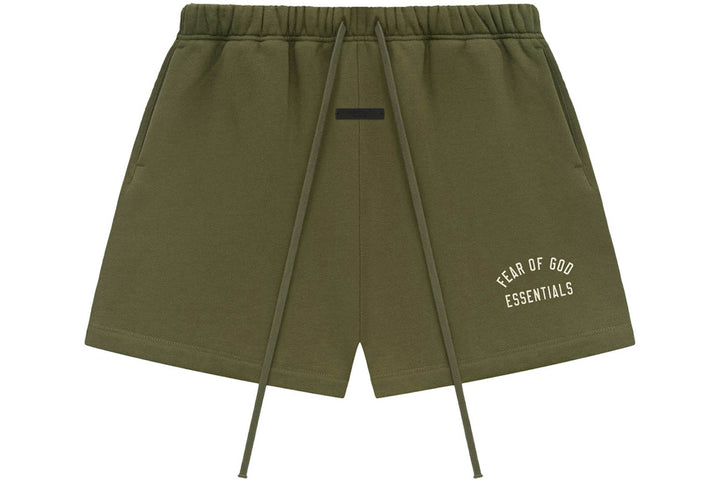 Fear of God Essentials Fleece Soccer Shorts Military