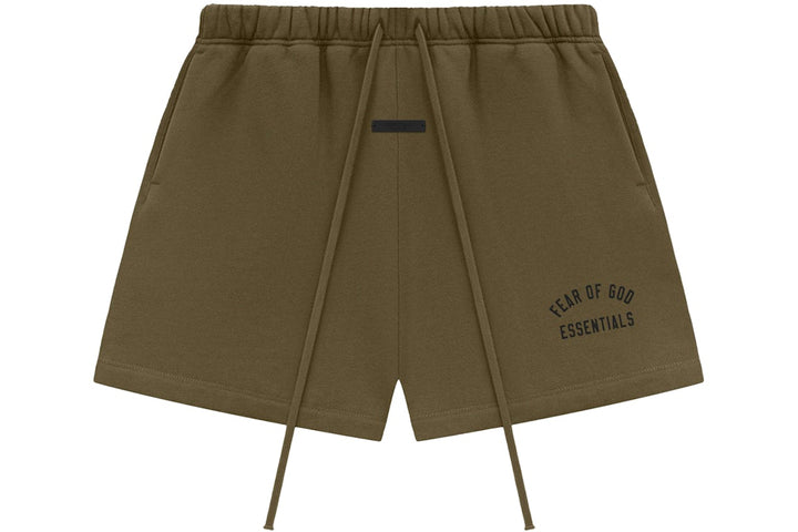 Fear of God Essentials Fleece Soccer Shorts Olive