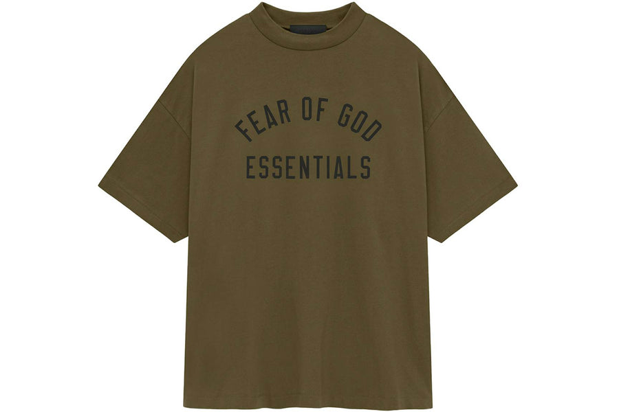 Fear of God Essentials Jersey Crewneck T-Shirt Olive