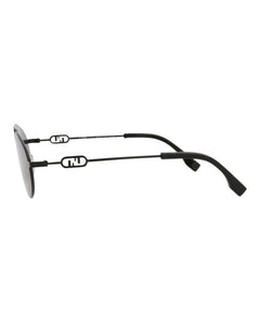 Fendi Aviator Sunglasses Black Black Smoke (FE40072U-Y-57-01A)