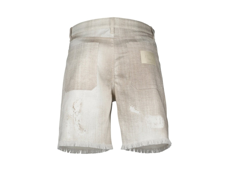 Fendi Denim Bermuda Shorts White/Beige