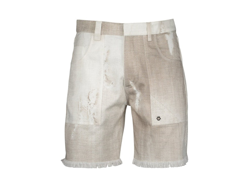Fendi Denim Bermuda Shorts White/Beige