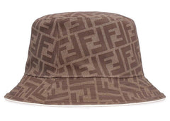 Fendi FF Motif Bucket Hat Brown/Cream