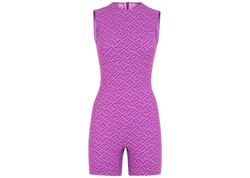 Fendi x SKIMS Sleeveless Mid Thigh Bodysuit Colorado