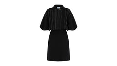 Ferragamo Contrast Stitch Knit Dress Blue