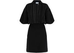Ferragamo Contrast Stitch Knit Dress Blue