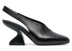 Ferragamo F-Heel 100mm Slingback Pumps Black (Women's)