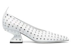 Ferragamo F-Heel Rhinestone Pumps Blue (Women's)