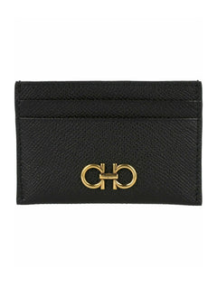 Ferragamo Gancini Credit Card Holder Black