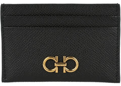Ferragamo Gancini Credit Card Holder Black