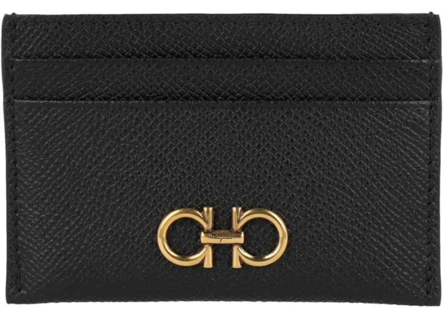 Ferragamo Gancini Credit Card Holder Black
