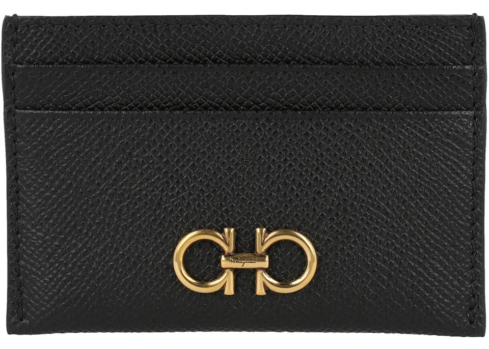 Ferragamo Gancini Credit Card Holder Black