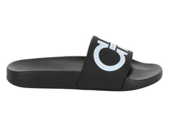 Ferragamo Groovy Dual Gancini Slides Black (Women's)