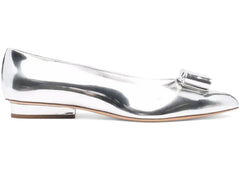 Ferragamo Viva Bow Ballerina Shoes Gray (Women's)