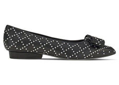 Ferragamo Viva Rhinestone-Embellished Ballet Flats Black (Women's)