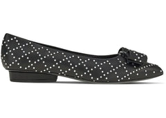 Ferragamo Viva Rhinestone-Embellished Ballet Flats Black (Women's)