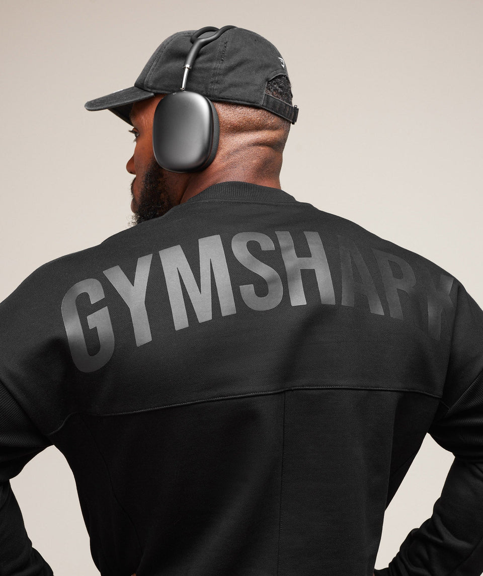 Gymshark Premium Power Crew - Black