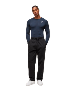 Gymshark Geo Seamless Long Sleeve T-Shirt Navy/Heavy Blue