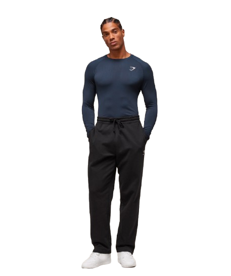 Gymshark Geo Seamless Long Sleeve T-Shirt Navy/Heavy Blue