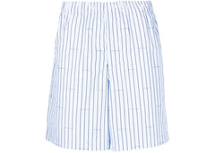 Givenchy Allover Logo Striped Shorts Blue