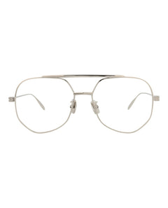 Givenchy Aviator-Frame Metal Optical Frames Palladium Palladium Transparent (GV50026U-56-016)
