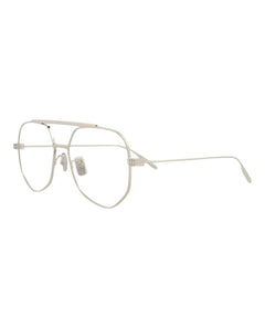 Givenchy Aviator-Frame Metal Optical Frames Palladium Palladium Transparent (GV50026U-56-016)