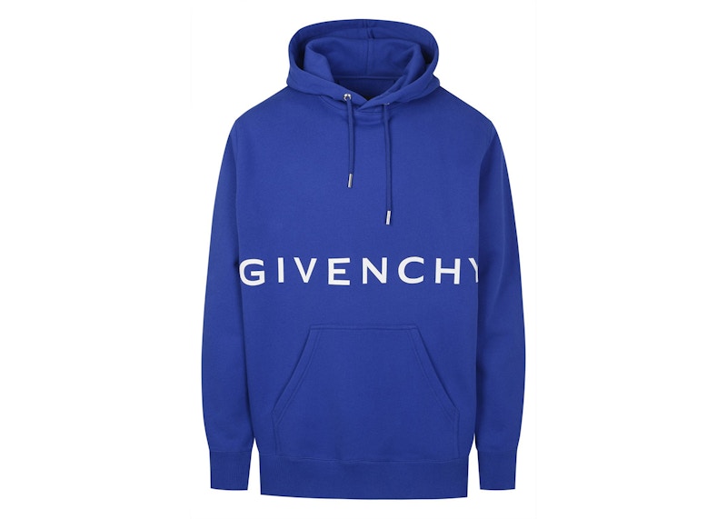 Givenchy Classic Fit Bonded Hoodie Ocean Blue