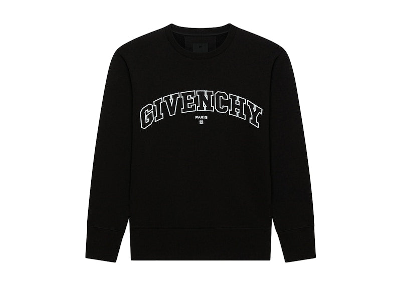 Givenchy College Slim Fit Crewneck Sweatshirt Black