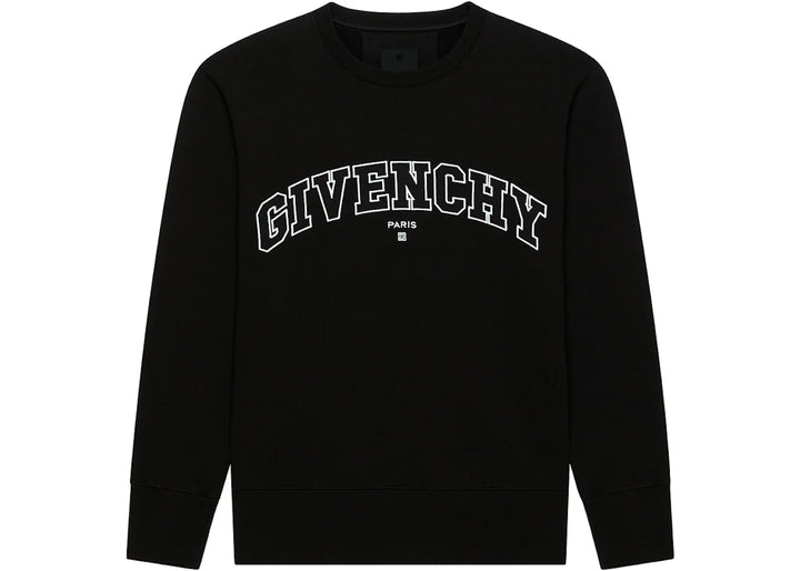 Givenchy College Slim Fit Crewneck Sweatshirt Black