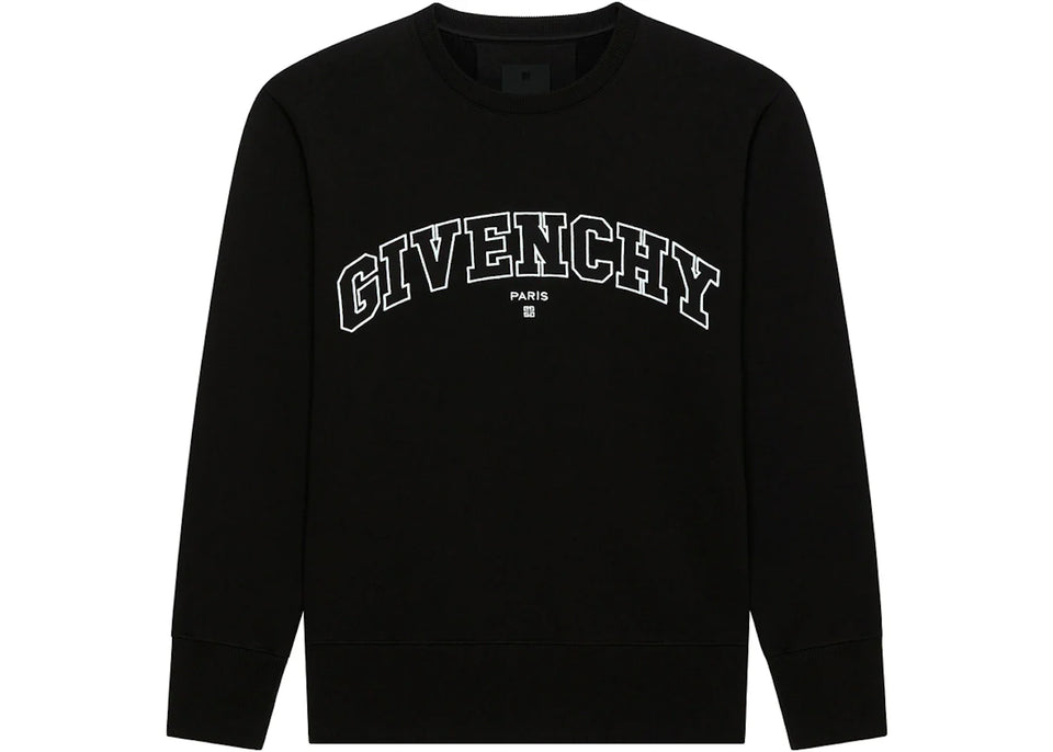 Givenchy College Slim Fit Crewneck Sweatshirt Black