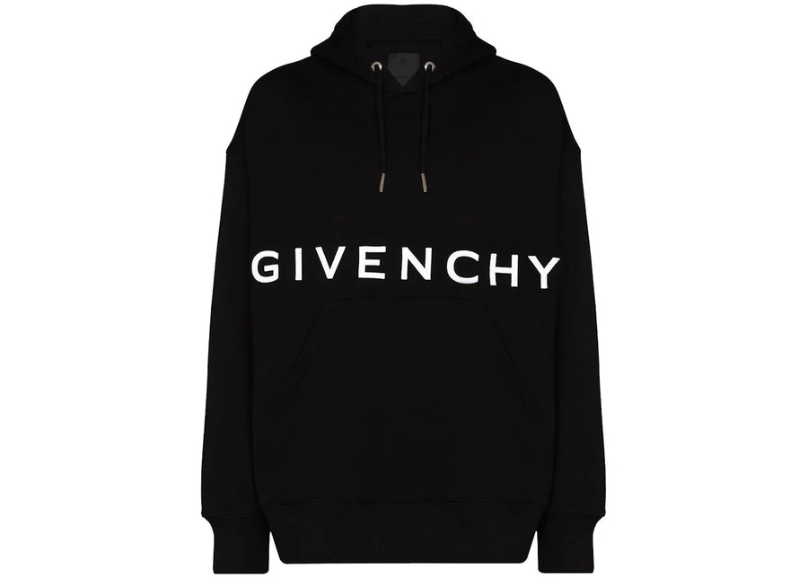 Givenchy Front Logo Heavy Brushed Hoodie Black