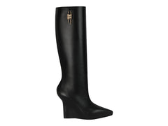 Givenchy G-Lock Knee-High Wedge Boots Black (Women's)