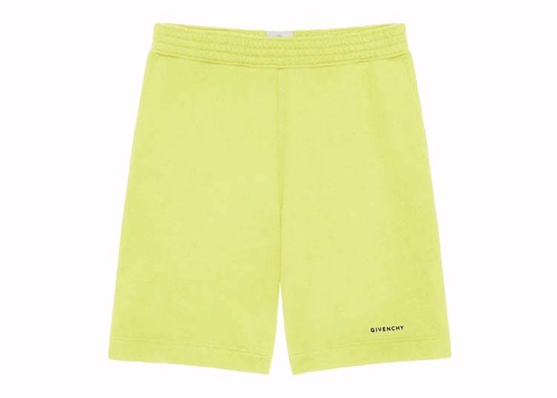 Givenchy Logo Sweatshorts Acid Yellow
