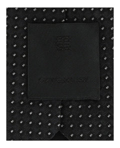 Givenchy Micro Design Silk Tie Black