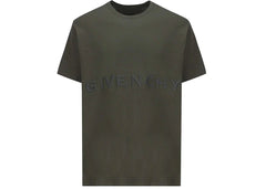 Givenchy Oversized Embroidered Logo T-Shirt Greyish Green