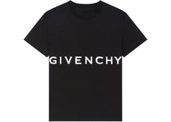 Givenchy Oversized Logo Embroidered T-Shirt Black