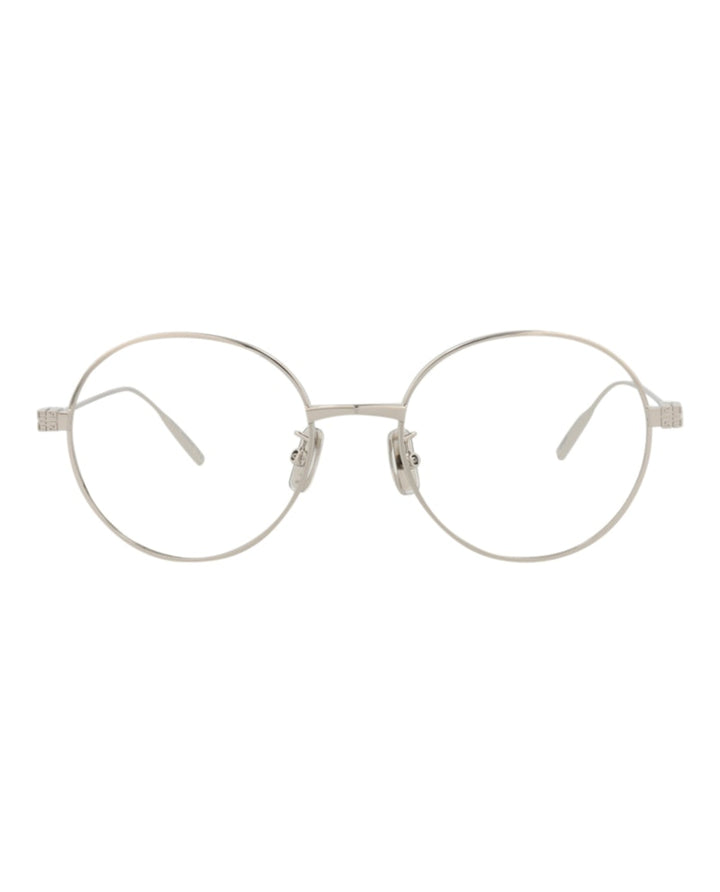 Givenchy Round-Frame Metal Optical Frames Palladium Palladium Transparent (GV50033U-51-016)