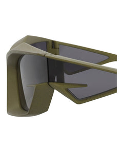 Givenchy Shield-Frame Acetate Sunglasses Green Green Smoke (GV40049I-69-97A)