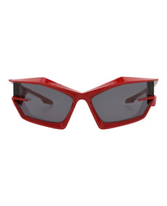 Givenchy Shield-Frame Injection Sunglasses Red Red Smoke (GV40049U-69-66A)