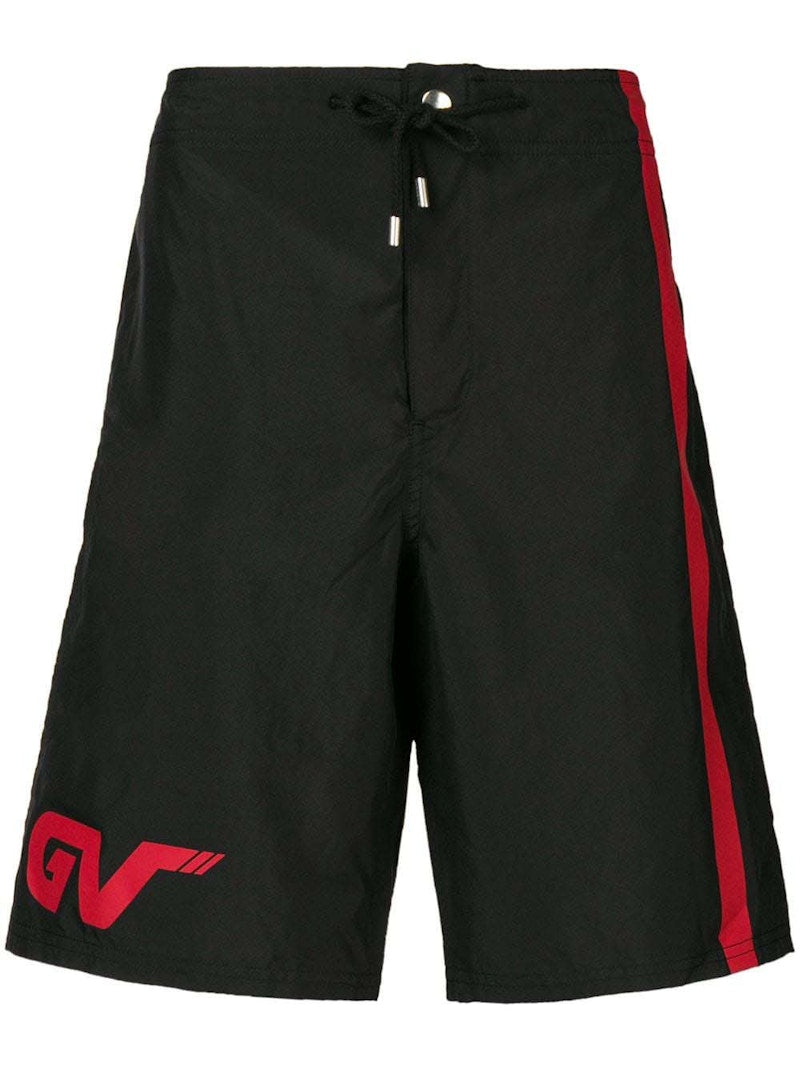 Givenchy Side Stripe Swim Shorts Black/Red